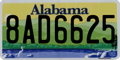 AL license plate 8AD6625
