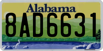AL license plate 8AD6631