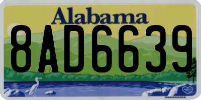 AL license plate 8AD6639
