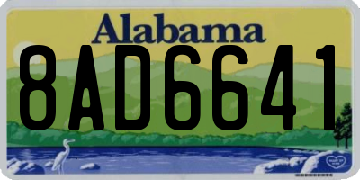 AL license plate 8AD6641