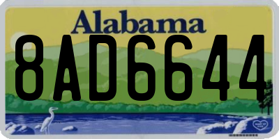 AL license plate 8AD6644