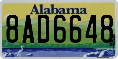 AL license plate 8AD6648