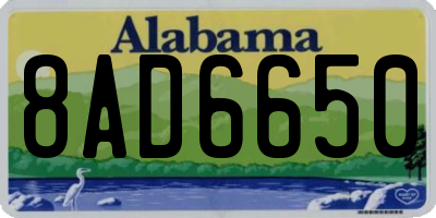 AL license plate 8AD6650