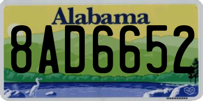 AL license plate 8AD6652
