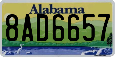 AL license plate 8AD6657