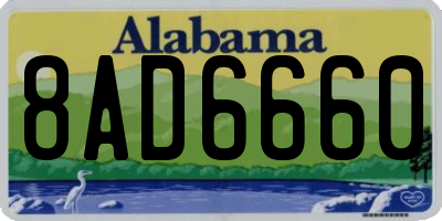AL license plate 8AD6660
