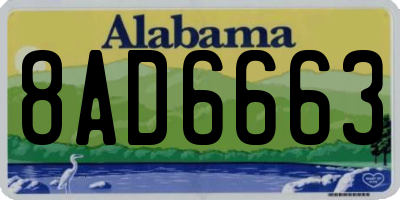 AL license plate 8AD6663