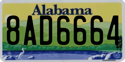 AL license plate 8AD6664