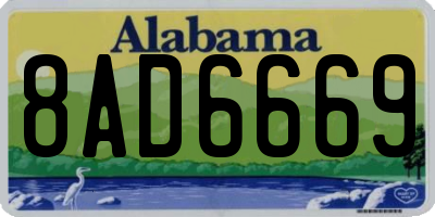 AL license plate 8AD6669