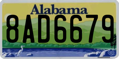 AL license plate 8AD6679