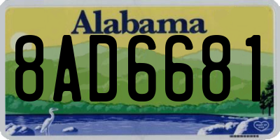 AL license plate 8AD6681