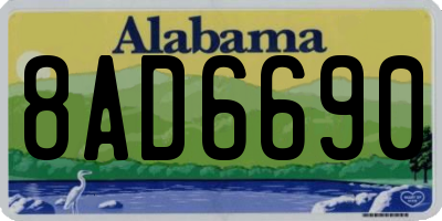 AL license plate 8AD6690