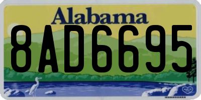 AL license plate 8AD6695