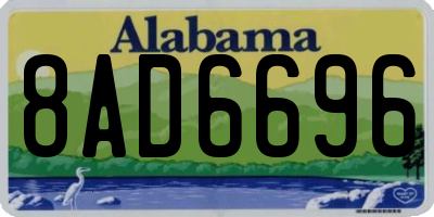 AL license plate 8AD6696