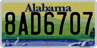 AL license plate 8AD6707