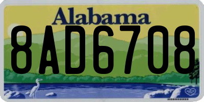 AL license plate 8AD6708