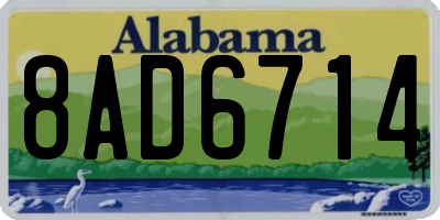 AL license plate 8AD6714