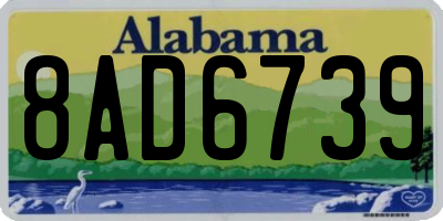 AL license plate 8AD6739