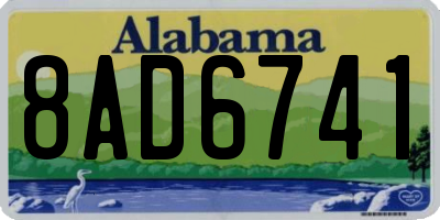 AL license plate 8AD6741