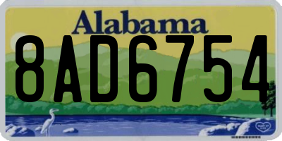 AL license plate 8AD6754