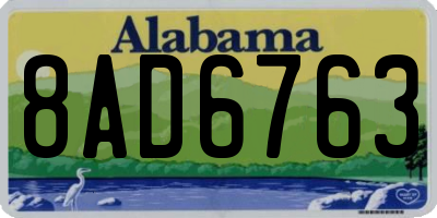 AL license plate 8AD6763