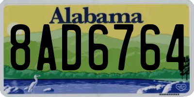 AL license plate 8AD6764
