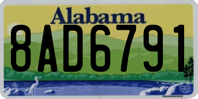 AL license plate 8AD6791