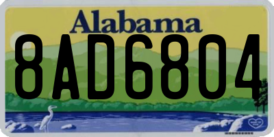 AL license plate 8AD6804