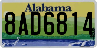 AL license plate 8AD6814
