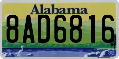 AL license plate 8AD6816