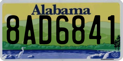 AL license plate 8AD6841
