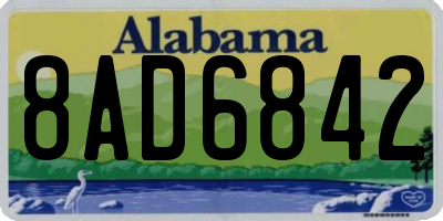 AL license plate 8AD6842