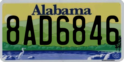 AL license plate 8AD6846