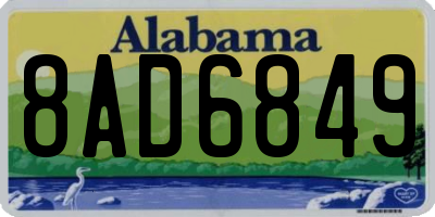 AL license plate 8AD6849