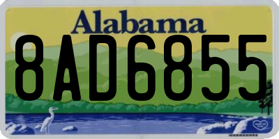 AL license plate 8AD6855