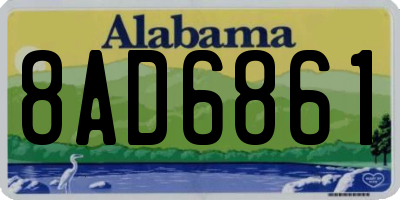 AL license plate 8AD6861