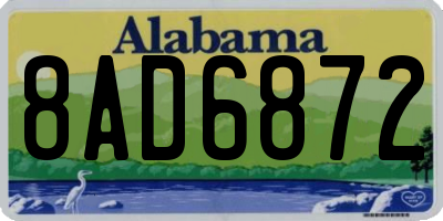 AL license plate 8AD6872