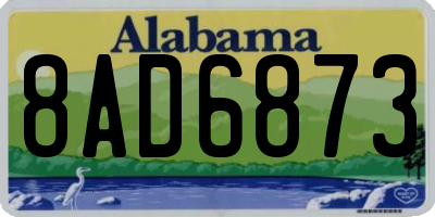 AL license plate 8AD6873