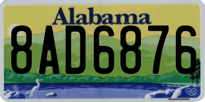 AL license plate 8AD6876