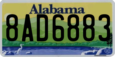 AL license plate 8AD6883