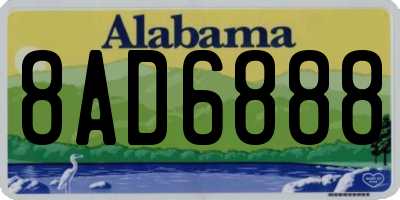 AL license plate 8AD6888