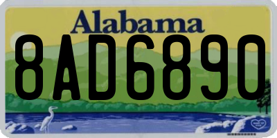 AL license plate 8AD6890