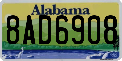 AL license plate 8AD6908