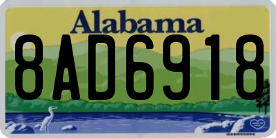 AL license plate 8AD6918