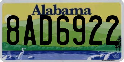 AL license plate 8AD6922