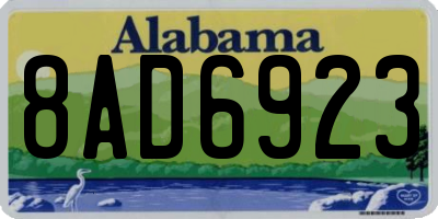 AL license plate 8AD6923