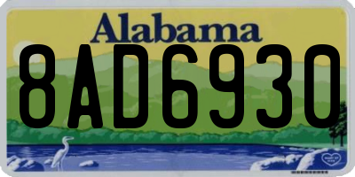 AL license plate 8AD6930