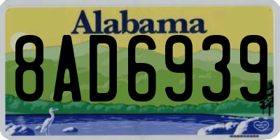 AL license plate 8AD6939