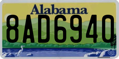 AL license plate 8AD6940