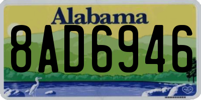 AL license plate 8AD6946